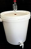 sil2018 Großer Gärbehälter 33 Liter für Bier oder Wein mit Ablasshahn...