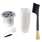 Kaffeekapseln, waschbar, wiederverwendbar, Filterbecher, Edelstahl-Textur,...