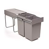 Victory Einbau-Abfallsammler Double-Man Deluxe 28 Liter in Alugrau...