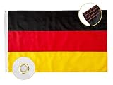 Qanmua Deutschland Flagge 90 x 150 cm, 210D Nylon 160g/m² Durable...