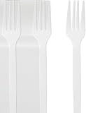RASMACOR | 100 Stück Plastik Gabeln, 16cm Kuchengabeln Plastik,...