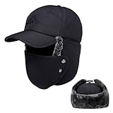 Unisex Wintermütze, Unisex Winter Beanie & Thermo Skimütze - Schwarz...