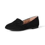 Amazon Essentials Damen Flacher Loafer, Schwarz Mikro Wildleder, 40 EU