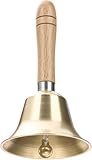 Super Laute Handglocke, Metall Glocken mit Holzgriff, Massivmessing...
