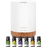 ASAKUKI 300ML Aroma Diffuser mit 6 * 10ML Ätherische Öle Set, Ätherische...