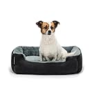 lionto Hundebett mit Wendekissen und Rutschfester Unterseite, Robustes...