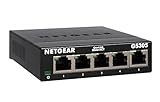 NETGEAR GS305 LAN Switch 5 Port Netzwerk Switch (Plug-and-Play Gigabit...