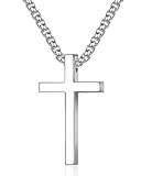 ZAMXHUG kreuz kette - 2 pcs halskette,Kreuz Halskette, Schmuck Edelstahl,...