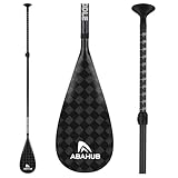 Abahub 3teilig Carbon SUP Paddel mit Paddeltasche Stand Up Teleskoppaddel...