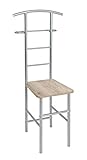 HAKU Möbel Herrendiener alu, Eiche San Remo, MDF, Metall - Maße: B 46 cm...