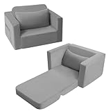 MeMoreCool Kindersofa Kindersessel Ausklappbar, Bequemes Bettsofa für...