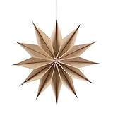 SUNBEAUTY 29cm Papier Stern Original Holzfarbe Faltsterne Dekoration...
