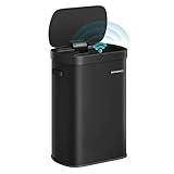 SONGMICS Mülleimer mit Sensor, automatischer Abfalleimer 50 L, Öffnen per...
