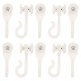 ABOOFAN 10 Stück U Förmige Gardinenrollen mit Haken Leise Deckengleiter...