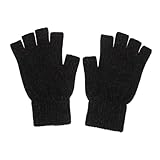 FRCOLOR 1Paar Herren Winter Halbfingerhandschuhe Winddichte Wollhandschuhe...