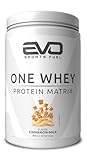 EVO SPORTS FUEL One Whey Protein Pulver Matrix | Cinnamon-Milk | 900g | 30...
