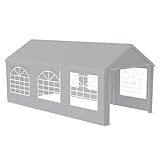 HENGMEI Partyzelt Pavillon 3x6m Metallpavillon Gartenpavillon mit...