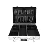 Hoteche Aluminium Werkzeugkoffer 42.5 * 30.5 * 12.5cm mit 2 Langen und 3...