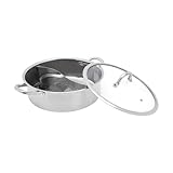 Edelstahl Kochtopf mit Teiler Topf mit Glasdeckel, Kochtopf,mit...