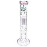 Bong Percolator Eisfach 30cm 5mm Glas Pink Glasbong 18.8- inklusive Sieb -...