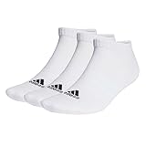 adidas Unisex Cushioned Low-Cut Socken, 3 Paar White/Black 43-45