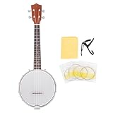 LOCADENCE 24 Banjo Ukulele, 4 String Maple Rosewood Banjo mit BJ10...