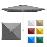 paramondo interpara Sonnenschirm quadratisch 3 x 3m grau + Gestell silber,...