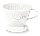 Creano Porzellan Kaffeefilter XXL (Weiß), Filter Größe 4 für...