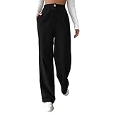 Damen Cordhose Braun, Damen Cordhose Lässig Cord Hosen Hohe Casual Taille...