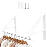 80 cm Wäscheständer, zur Wandmontage, faltbar, für drinnen und draußen,...