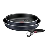 Tefal Ingenio Enjoy 3-teiliges Pfannenset abnehmbarer Griff, 24/28 cm,...