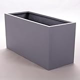 Elegant Einrichten Pflanztrog, Blumentrog Fiberglas 80x30x40cm grau