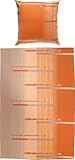 Erwin Müller Bettwäsche, Bettgarnitur Flanell orange-Taupe Größe 80x80...