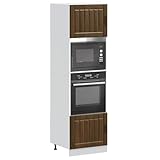Qnhdfrt Lucca Herdumbauschrank 60x57x207 cm Braun Eichen-Optik...