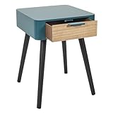 Home Deco Factory CMP Paris Nachttisch, 48 x 40 x 35 cm, zweifarbig, Blau,...