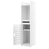 Mqwdxzfes Badezimmer Schrank, Schmaler Badschrank mit Klopapierhalter,...