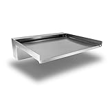 Edelstahl Wasserfall Element 30cm Einsatz für Garten Teich Gabione Wand...