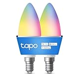 Tapo L430C(2-Pack) Smarte WLAN Glühbirne E14, 470 Lumen, 16 Mio. Farben,...