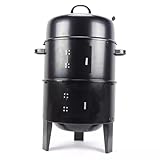 84CM Räucherofen Räucherschrank Räuchertonne Grill Ofen Smoker mit...