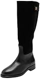 Tommy Hilfiger Damen TH Stud Leather Mix Long Boot (FW0FW08341 Hohe...