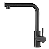 Wasserhahn Küche Schwarz, SEMANEY Hochdruck Küchenarmatur mit Brause...
