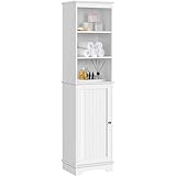 Yaheetech Badezimmerschrank Hochschrank Badschrank mit 3 Ablagefächer und...