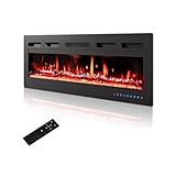 PURFINO 36'/92cm Elektrokamin Wandkamin - Einstellbare 12 Farben LED Flamme...