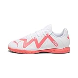 PUMA Future Play It Jr Fussballschuh, White Fire Orchid, 37 EU