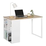 WOLTU Schreibtisch mit Stauraum, 120x60x75cm, Computertisch mit 4...