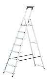 Drabest - Haushaltsleiter - Stehleiter - 8 Stufen - Arbeitshöhe 3,62m -...