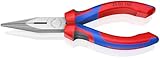 KNIPEX Flachrundzange mit Schneide (Radiozange) mit Comfort-Griffen schwarz...