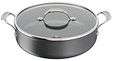 Tefal H9129943 Flache Pfanne, 30 cm, Jamie Oliver, harteloxiert, Aluminium