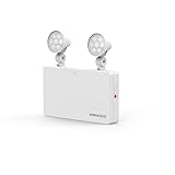 ENOVALITE LED Fluchtwegleuchte Notleuchte Twin-Spot mit Akku und...