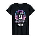 Level 9 Jahre Mädchen Geburtstag Gamer Girl Teenager 2017 T-Shirt